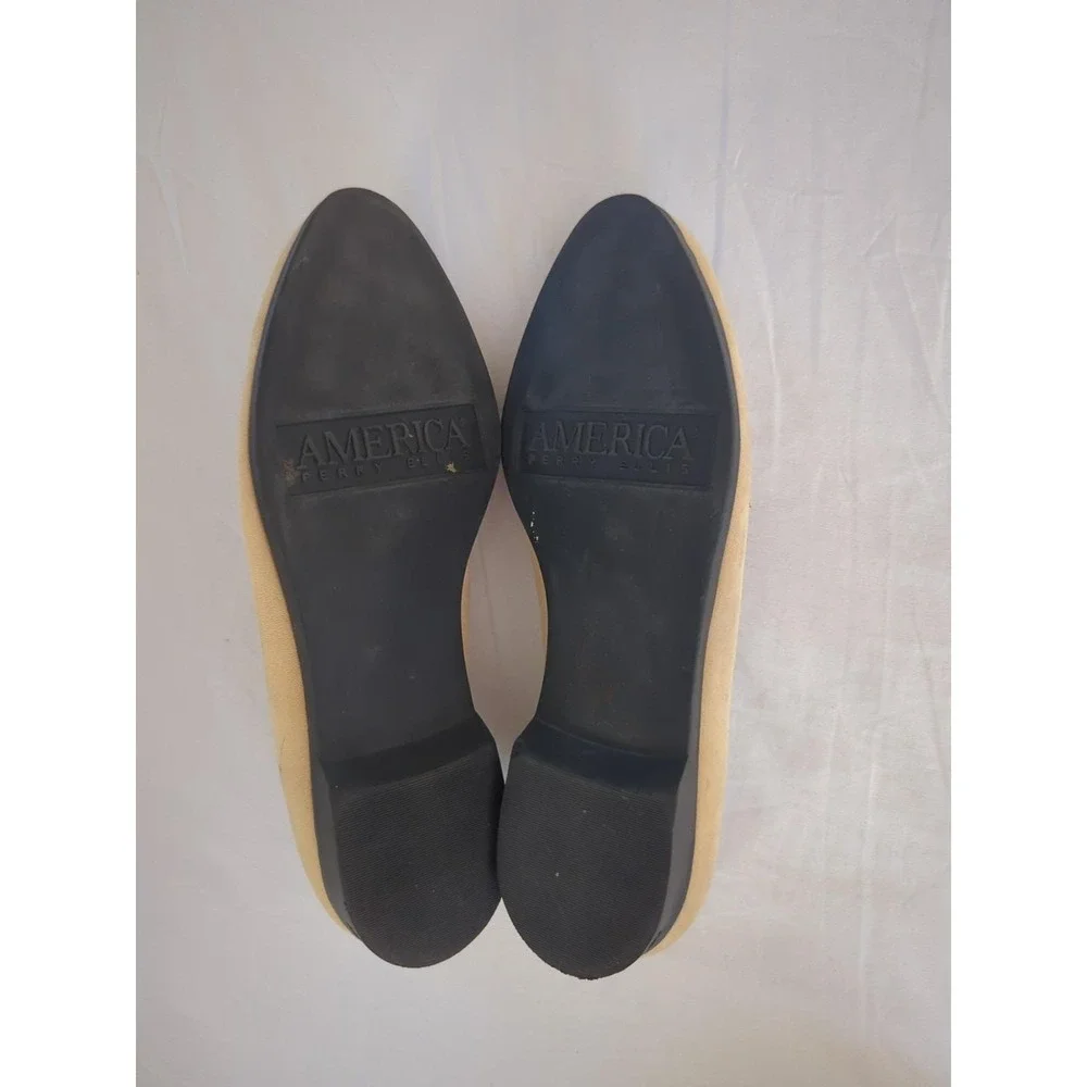 Vtg‎ Perry Ellis Penny Loafers Cream White Two Tone Old Money Preppy Academia